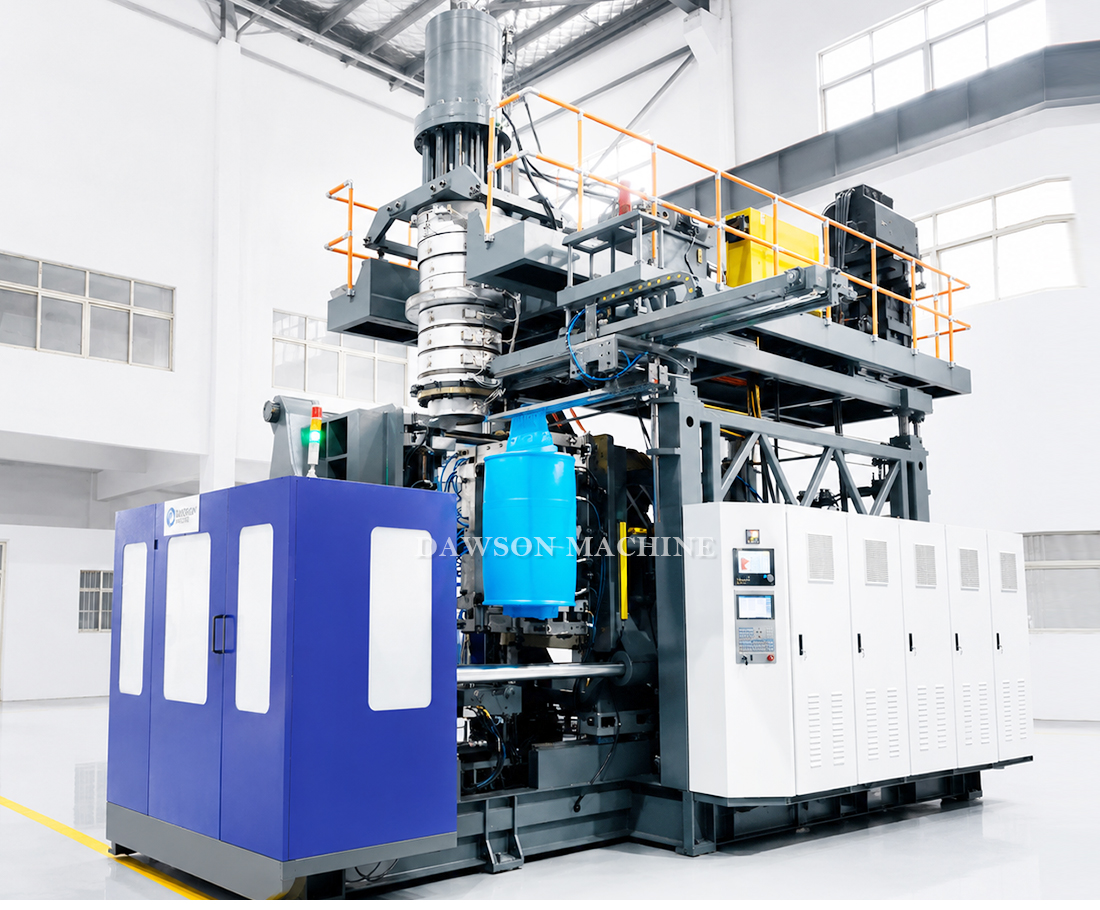 Automatic 200L Plastic Drum Blow Molding Machine Double Ring Barrel Machine for Chemical Lubricant Paint Plant