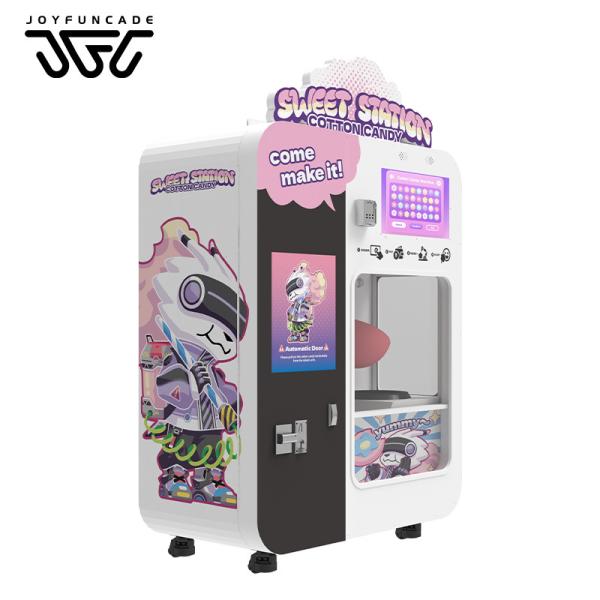 Buy Fully Automatic Commercial Cotton Candy Vending Machine With Three Payment Module at wholesale prices