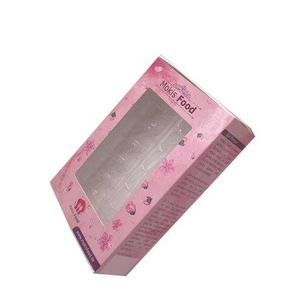 Macaron packaging box in use with macarons