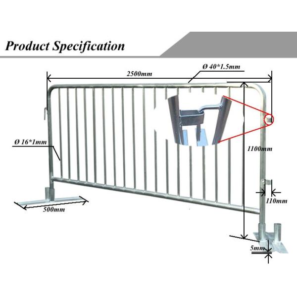 Stainless steel Crowd Control Barriers 304 1000mm x 2500mm width