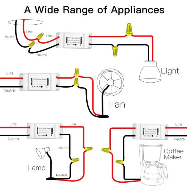16A Tuya Smart Switch Energy Monitor Function Wifi Module Relay Interruptor inteligente Wall Light Switch APP Remote Con