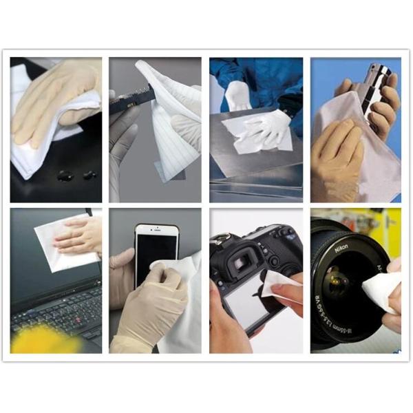 100% Polyester Knit Clean Room Wipes Laser Cut Dust Free