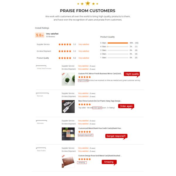 Custom Logo Blank Printing Gold Foil Business Thanks Cards for Business With Rounded Color Edges