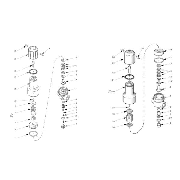 Precision High Pressure Control Valve + Back Pressure Valve Set for Air-assisted Painting Systems Equipment