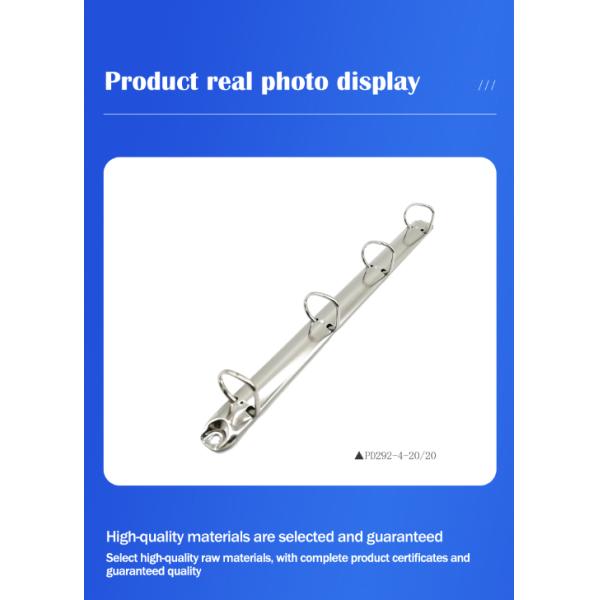 Silver 4 Ring Binder Mechanism Customized D Ring Mechanism Environmentally Friendly For Office Stationery
