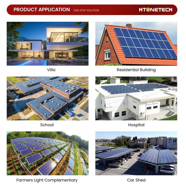 Htonetech Monocrystalline Solar Panels 100 Manufacturing Inverter for Solar and Wind China Heavy Duty Solar Power System with Super Silent Diesel Generator 8kVA