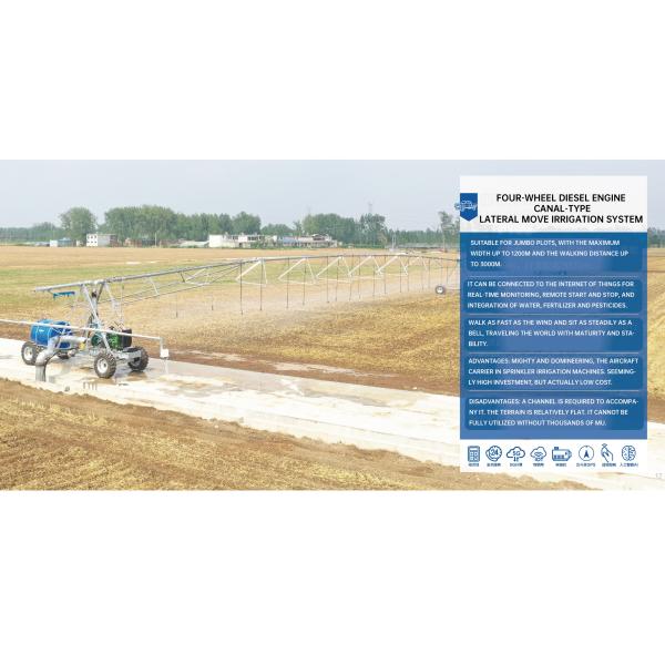 2024 Highly Popular Automatic Lateral Linear Move Garden Irrigation System with Two/ Four Wheels and Remote Monitoring
