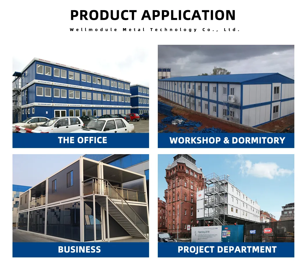 Prefabricated Container Dormitory House for Worker Accommodation, Construction Camp and Temporary Living Facilities
