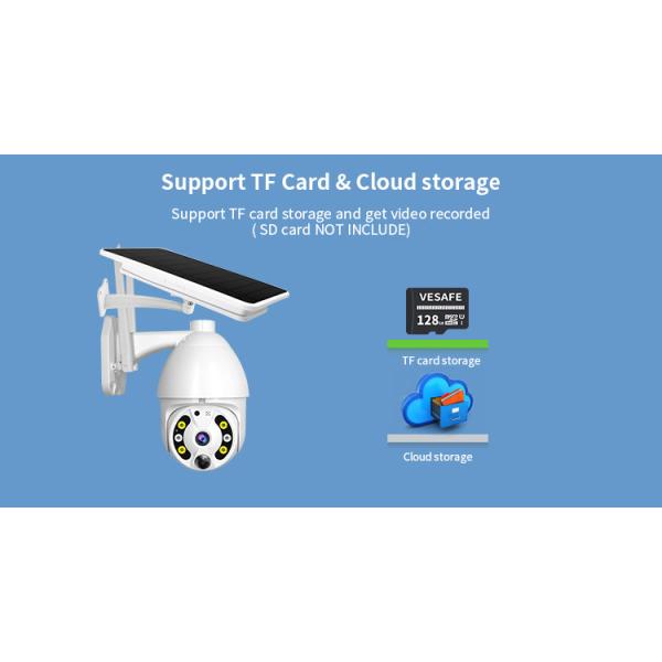 4G Solar Powered Camera Two Way Audio 1080P PTZ Solar CCTV Wifi Camera Cloud Storage