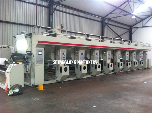 Plastic Film 8 color Rotogravure Printing Machine Computer Control