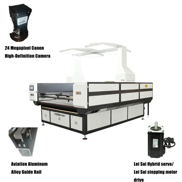 Visual Camera CO2 Laser Cutting Machine 130W 150 Watt Co2 Laser Cutter For Fabric