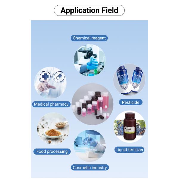 Silkscreen Printing Reagent Containers Plastic Packaging Bottles For Laboratory Chemicals