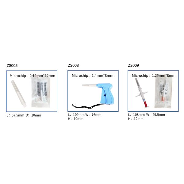 Customized Color Universal Pet Microchip Injectable RFID ID Tag Compatible with Horses Dogs Sheep Goats Camels Cats