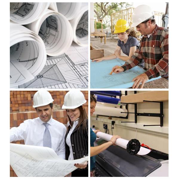 High Printability CAD Plotter Paper Roll For Engineering Design 150ft & 300ft