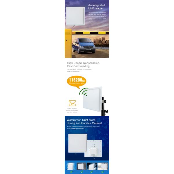 Anti Counterfeiting UHF RFID Reader With Waterproof Antenna Wiegand 485 Interface