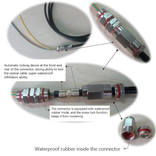 Outdoor 2F 4F Fiber Optic Patch Cables SC Armored Waterproof Pigtail