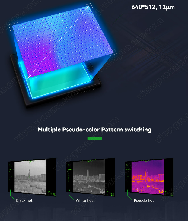Viewpro AT19 Lightweight mm 640*512 Thermal Camera 3axis AI Tracking Objects Mapping Surveying Search Aerial Photography UAV
