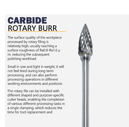 High Performance Sharp Edged Precision Type G Carbide Rotary Burr for Intricate Metalwork