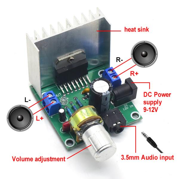 TDA7297 15W+15W Stereo Amplifier Board 12V DC Audio Module