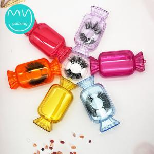 China Custom Logo Candy Themed Lash Boxes for Mink Lashes Empty Private Label Clear Acrylic on sale