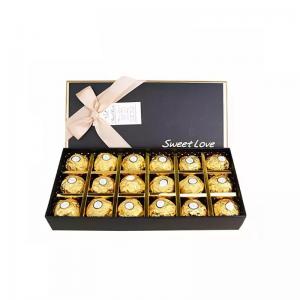 Quality Custom Logo Premium Luxury  Packaging Truffle Chocolate Box With Paper Divide for sale