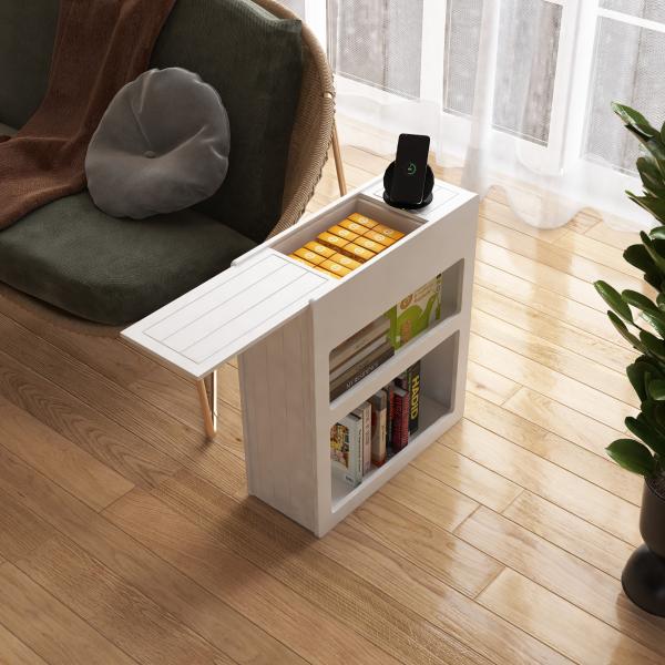 Smart side cabinet with layer
