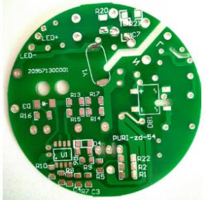 Roundness FR4 green oil LED PCB base copper prototype pcb assembly services