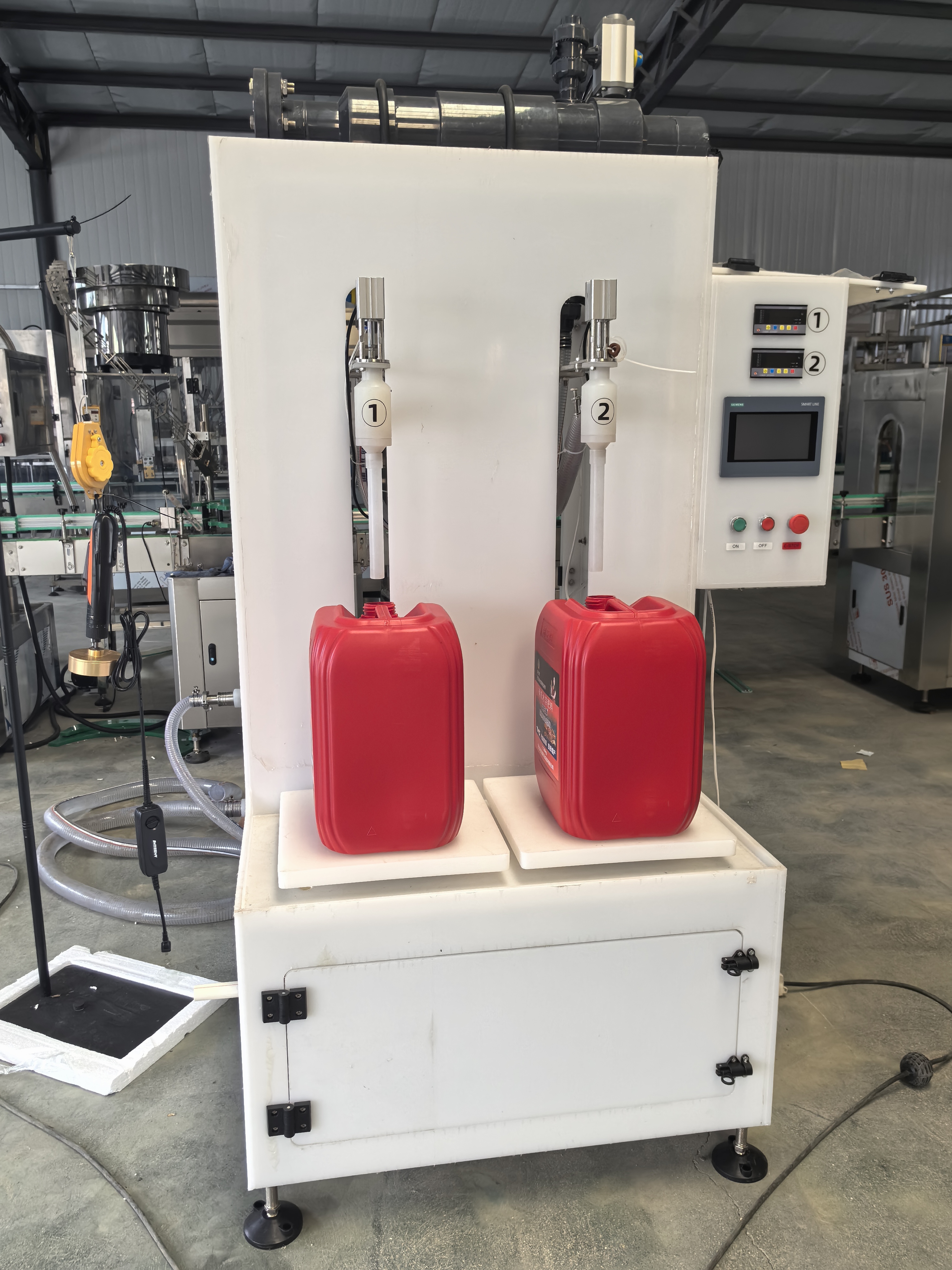 Fully Semi-Automatic Large Capacity rust Remover Drum Weighing Checking and Filling Machine