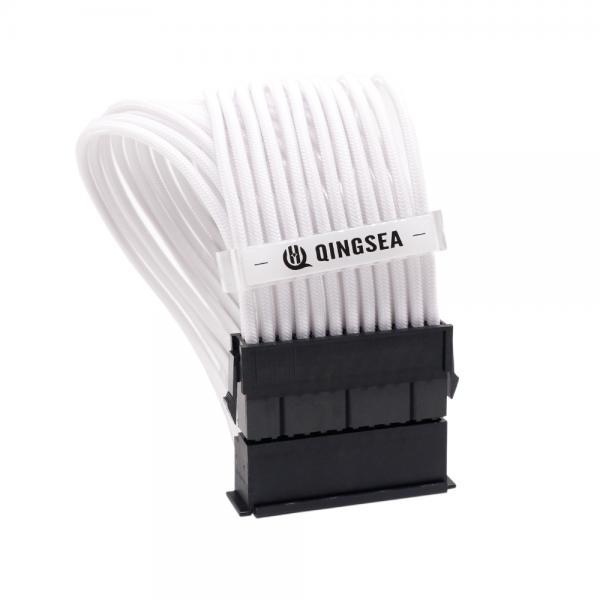 90 Degree Bradided Sleeve24Pin ATX Cable Extension Sleeve Computer Cable Extension Supply Adapter Sleeved PSU Cable Extension