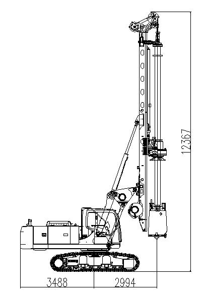 KR110D Hydraulic Rotary Piling Rig Machine For Electric Power Construction Max. drilling diameter 1200 mm