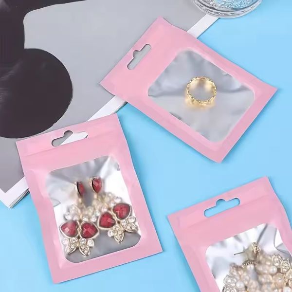Wholesale Customizable Sturdy Stylish Pe Ziplock Pouch Windowed Packaging Aluminum Foil Bags for Food Candy