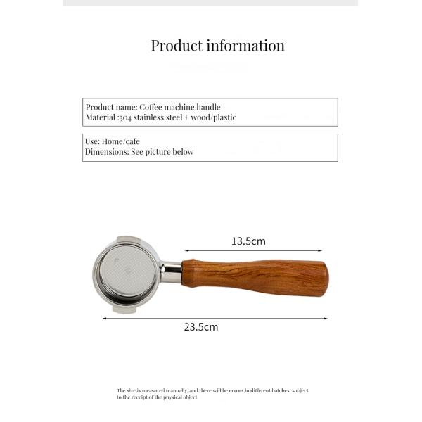 Solid Wood Handle Coffee Tea Tools with Universal Replacement Bottomless Sour Branch
