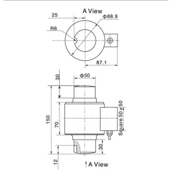 50 Ton Hopper Scale Load Cell , ZEMIC Column Type High Accuracy Load Cell