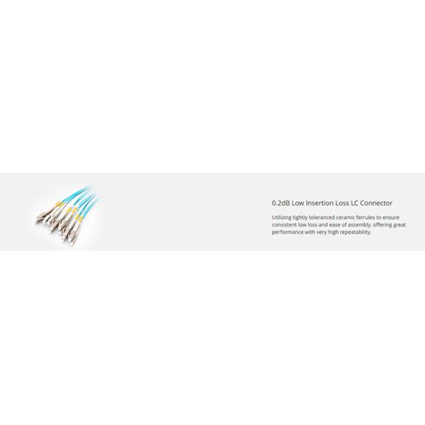 LC PC - LC PC 24F Fiber Optic Patch Cables OM3 Breakout 2.0mm Multiple Mode LSZH