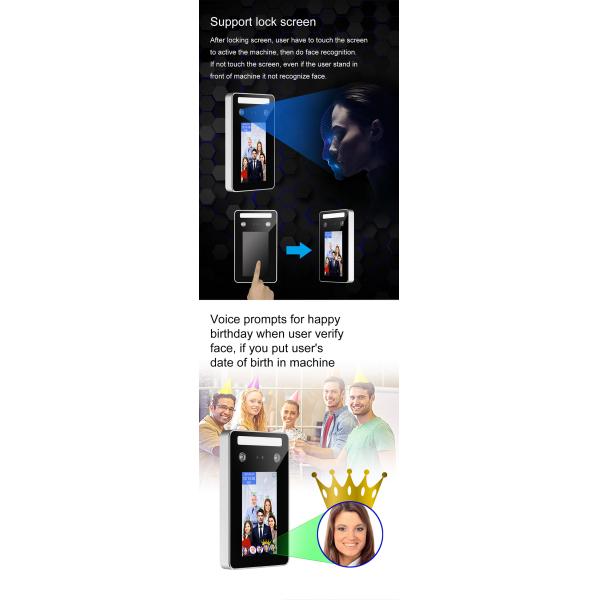 HD Screen 5 Inch Face Recognition Machines AI Based Live Smart Access Control