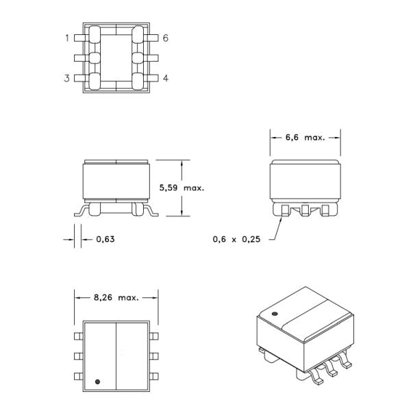750311542 PPLT Push Pull Transformers For Isolated Interface Power Supply