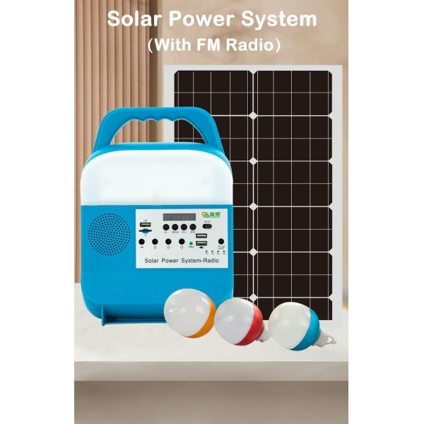 Mini 30W Portable Solar Emergency Lighting System With Light For Small Camping