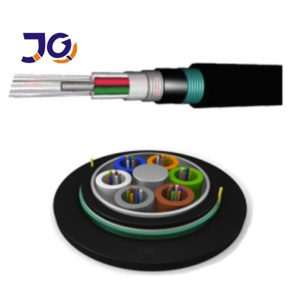 Double Sheath 24 Cores GYTA53 Underground Fiber Optic Cable Single Mode