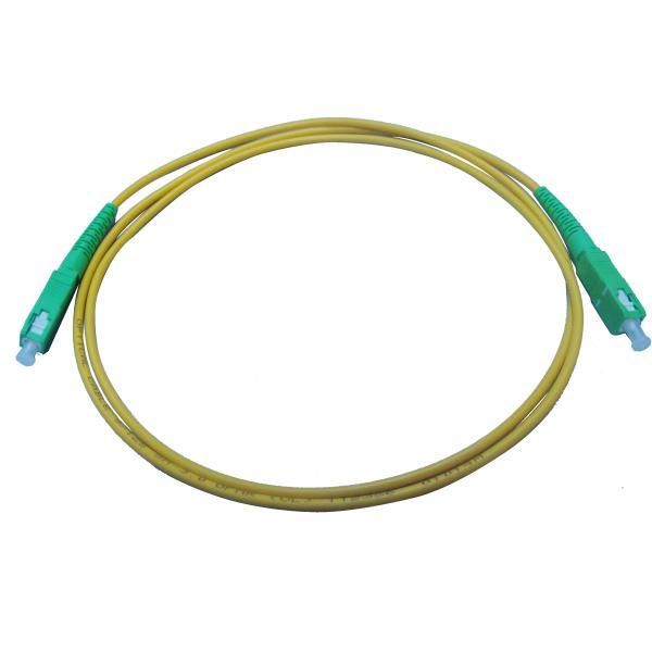 2.0mm PBT SM Duplex Optical Fiber Patch Cord Telecom Grade With SC / APC Connector