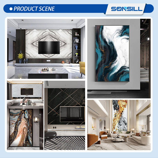 High Density Marble Alternative Wall Panel Flexible Panel For Home Decoration