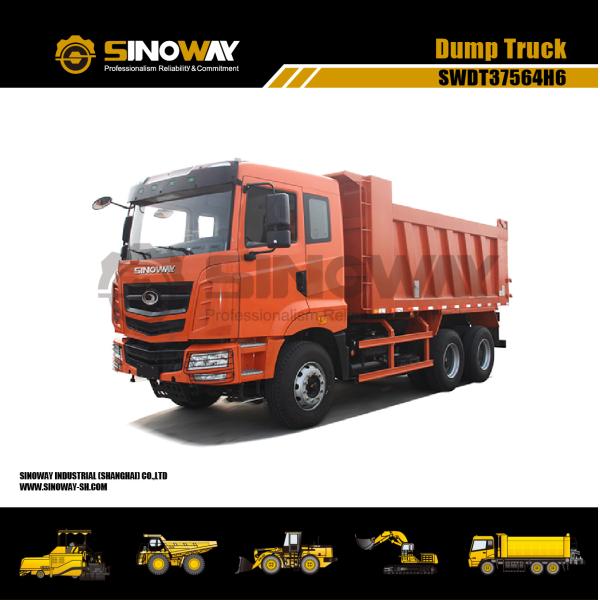 6x4 Drive Wheel Construction Dump Truck Mechanical With Synchronizer
