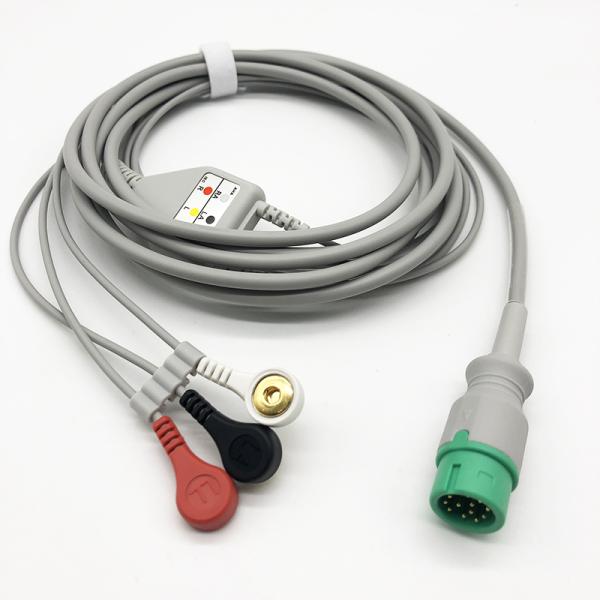 Comen 12pin Compatible Direct Connect ECG Cable With Lead Wires