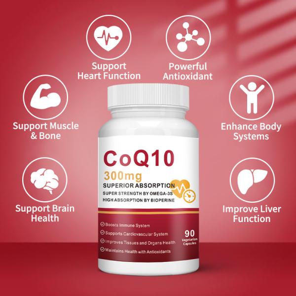 200mg Coenzyme Q10 Softgels With PQQ BioPerine & Omega-3 120 Servings For High-Absorption, Powerful-Antioxidant, Support Heart & Energy-Production