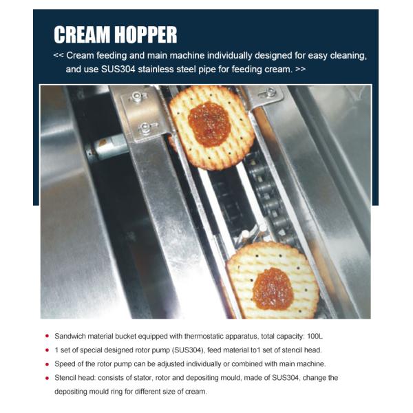 Cracker Sandwich Biscuit Manufacturing Machine , Automatic Cookie Making Machine High Quality