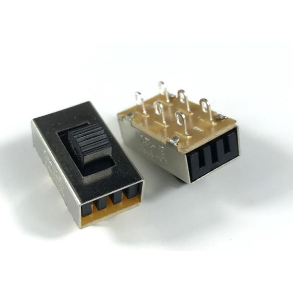 3A 6A HSV 2P2T 6 Pin Miniature On Off Sliding Switch