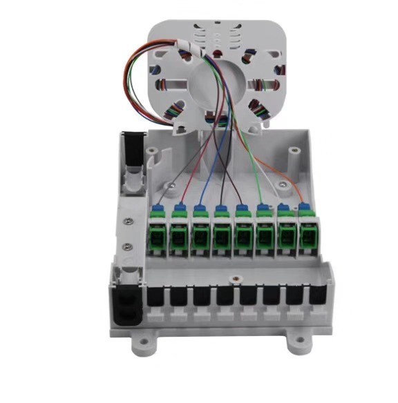 Wall Mount FTTH 8 Port Mini Fiber Optic Terminal Box SC