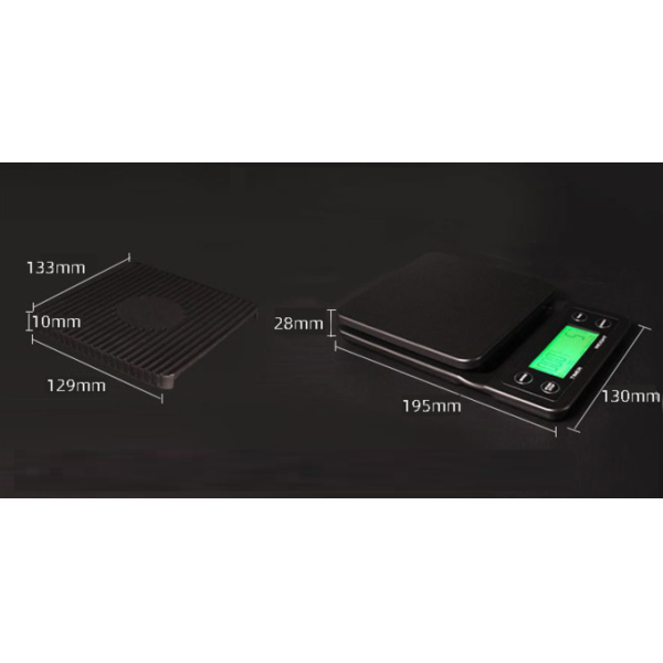 Multifunctional electronic coffee scale 5kg/0.1g 3kg/0.1g Timer Scale Black Coffe