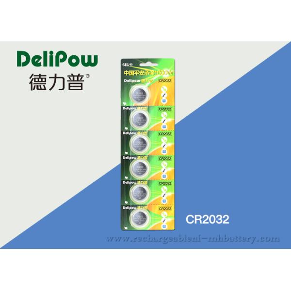 Customized Voltage / Size Button Cell Battery CR2032 High Capacity