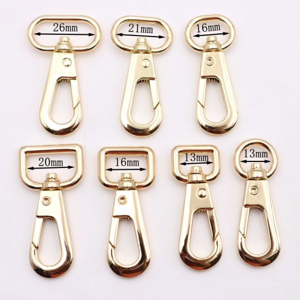 41mm Rectangular Loop Zinc Alloy Swivel Snap Hook, Mirror Silver Custom Engraved Logo Clasp For Handbag Shoulder Straps