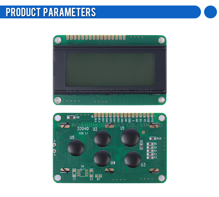 Russian Gray Film 2004D LCD LCM Display Module Dot Matrix Screen Interface Module 77*47MM ST7066U